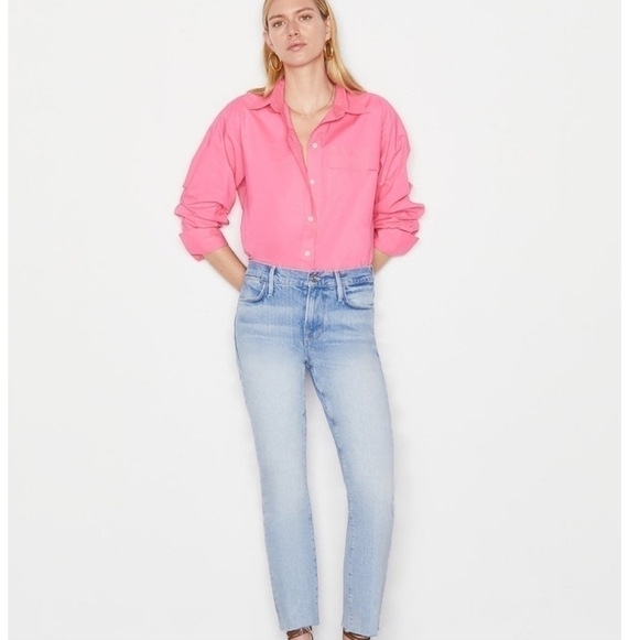 FRAME le high straight high rise jeans kerwin wash 32 NWT - Picture 1 of 6